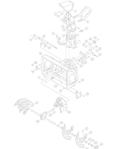 Chute Assembly Diagram and Parts List for 31A-3BAD729 2005-2 Yard Machines Snow Blower